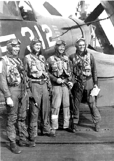 left to right: Sport Horton, Oley Olson, ADM “Mac” McCuddin, (USN Ret),   and Jack Fairchild