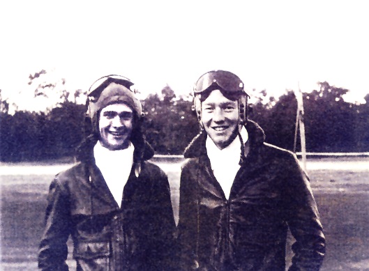 George J. O’Neil (left) and Stanley M. Hayes  Pensacola, Florida    December 11, 1947        (photograph from L. O. “Buz” Warfield)
