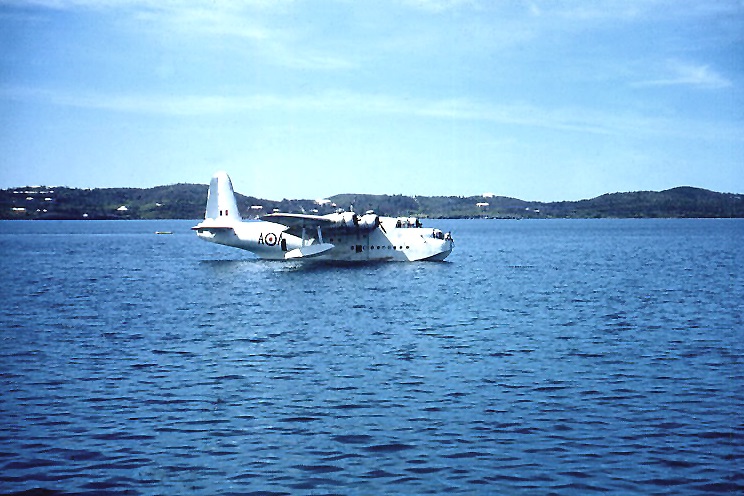 Royal Air Force Sunderland flying boat of the type used during Operation Mainbrace, seen here during an RAF visit to VP-49 at Naval Station Bermuda in 1951.