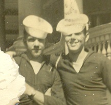 Bob Neely & Lou Ives, Navy    V-5 Colorado College 1945