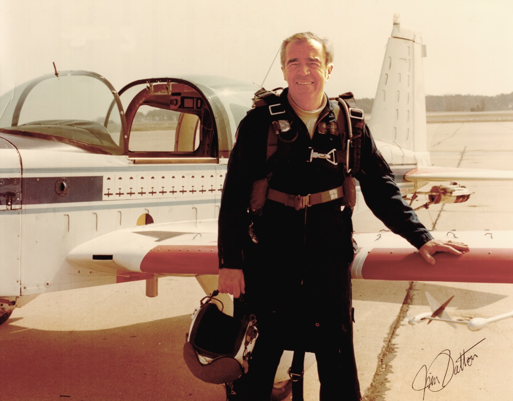 Jim Patton with first Spin Research Airplane (Grumman-American AA-1) in 1980