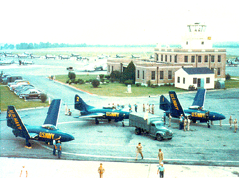 Saufley Field Florida – the tower and Blue Angels