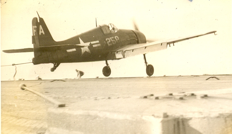 F6F on USS Wright (CVL-49) 1948