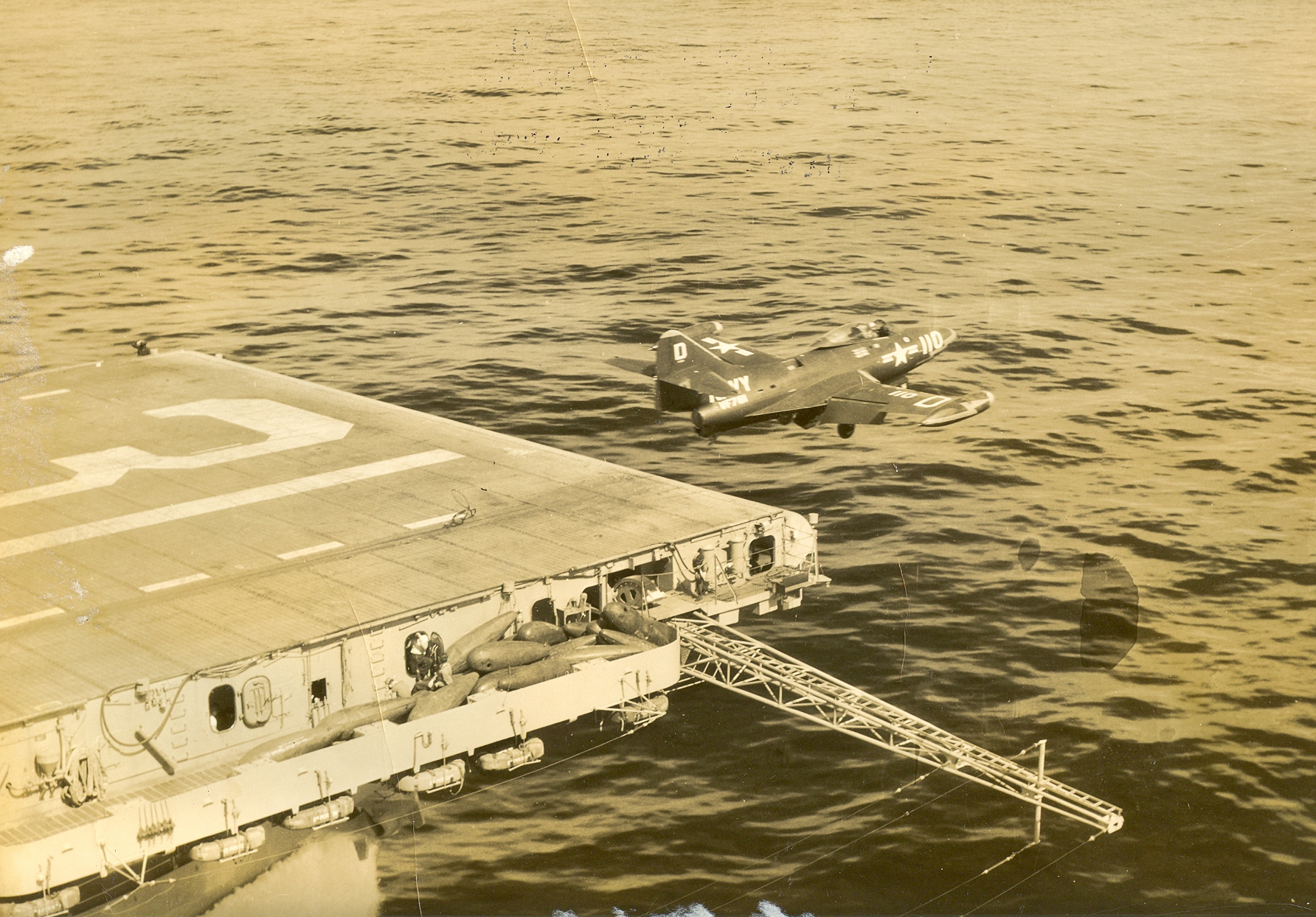 VF-781 F9F-2 launches from BHR off North Korea 1951