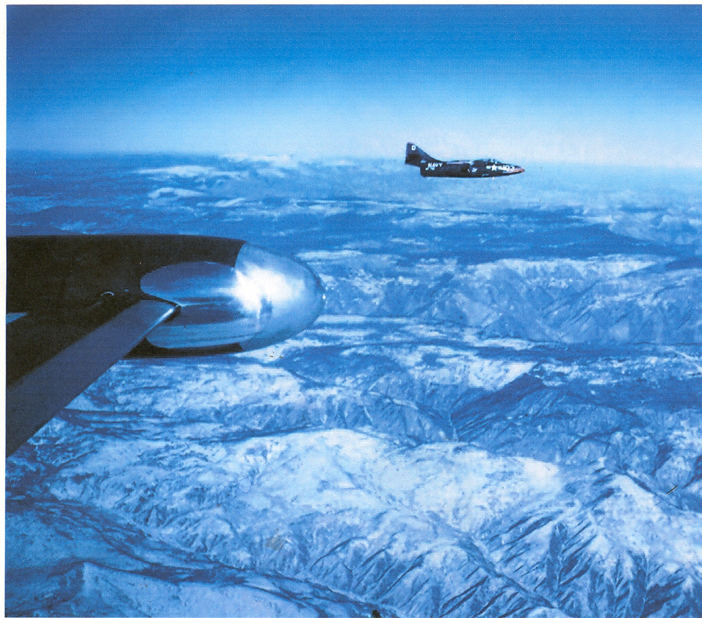 VF-781 F9F-5s over North Korea, Yalu-Tumen Rivers