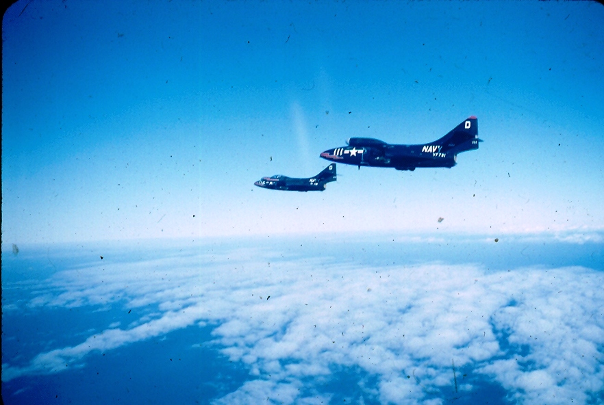 VF-781 F9Fs over North Korea - 1952