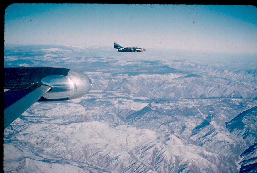 VF-781 F9f-5 (Jack Stiles) cruisin' to the Yalu, North Korea 1953